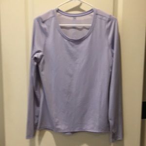 Soybu women athletic Mesh upper back top long sleeves thumbhole size M lavender